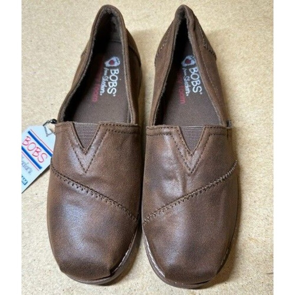 NWOB Skechers BOBS Shoes Women's 8 Chill Lugs Urban Spell Loafer Flats Brown